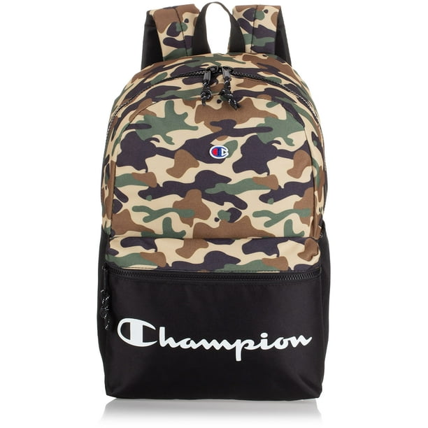 Mochila Champion Manuscript Green con bolsillo frontal