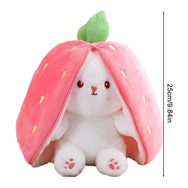 Conejo Escondido En Fresa Zanahoria , Juguete De Muñeca De Con Cremallera Peluche De Conejito Gao Jinjia unisex