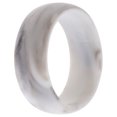 thumbnail image 2 of Alianza de boda de silicona - Mármol blanco-negro de ROQ para hombre - Anillo de 12 mm, 2 of 2