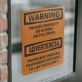 thumbnail image 4 of (2 Pack) Private Property No Sitting On The Steps OSHA Warning Sign, 4 of 7