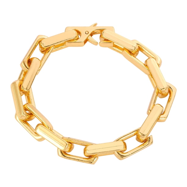 Pulsera Cadena Eslabón Clásico Clip Grueso Para Joyas Regalo Hijo Novio Dorado Sunnimix Pulsera de cadena