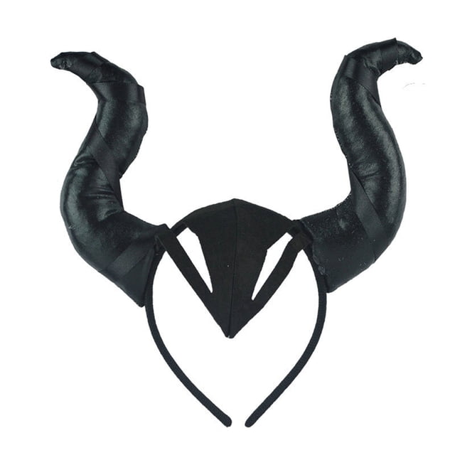 TheFound Kids Unisex Halloween Costume Prop, Solid Color Wings Devil's Horn Hair Hoop Accessory for Cosplay