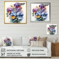thumbnail image 4 of Designart "Poise of Pansies in Purple I" Floral Wall Art - Traditional Purple Pansies Living Room Canvas Art, 4 of 6