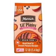Merrick Lil’ Plates Premium Grain Free Dry Dog Food For Small Dogs, Real Beef And Sweet Potato Kibble, 12.0 lb. Bag