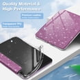 thumbnail image 4 of Fintie Clear TPU Case for 7" Kindle Paperwhite (12th Gen, 2024) & Kindle Colorsoft – Slim Transparent Back Cover with Auto Wake/Sleep, Glitter Purple, 4 of 9