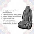 thumbnail image 2 of REGALWOVEN  2 Pcs Gray Front Seat Cover Saddle Blanket Seat-Belt Pad Protectors for Auto, 2 of 7