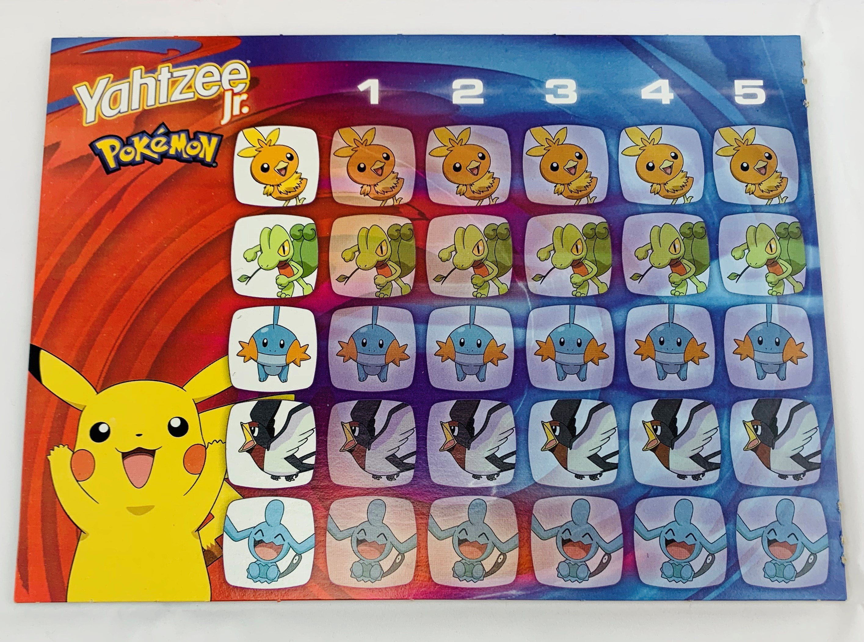 Yahtzee Pokémon Jr. - jeu MB 2000 - jouets rétro jeux de société figurines  et objets vintage
