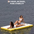 thumbnail image 3 of Garvee Inflatable Floating Dock 8 ft x 6 ft, 5.9 inch Thickness None-Slip PVC Surface, Yellow & White, 3 of 6