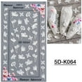 thumbnail image 5 of NEWDERMO 4PCS 5D Flower Elegant Nail Sticker Decals for Women Acrylic Nails Art DIY Retro Carving, 5 of 8