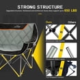 thumbnail image 5 of FAIR WIND Silla de camping de gran tamaño totalmente acolchada, sofá de dos plazas plegable, sofá de camping, silla doble dúo, silla plegable cuádruple resistente, sillón con soporte para tazas, sopor, 5 of 5