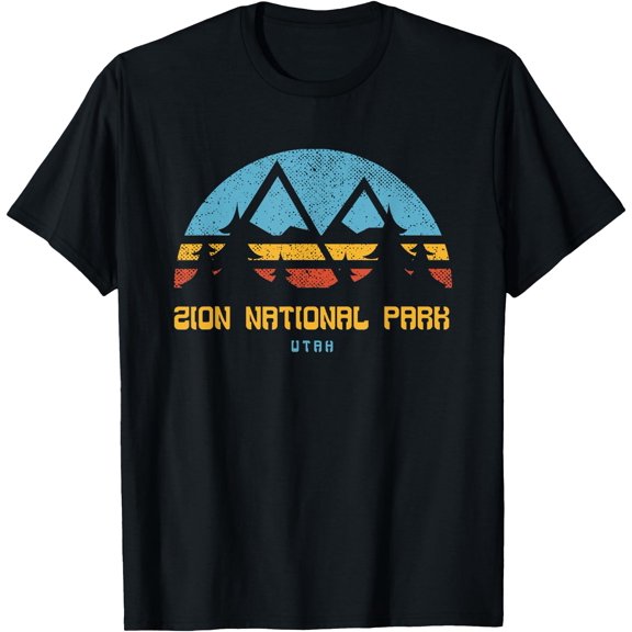 Zion National Park Utah Retro Vintage Hiking Gift Unisex T-Shirt for Men Women Kids Toddler