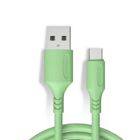 USB Type-C Cable USB-A to Type C Fast Charging Cable Type C Charger Cord for Mobile Phones Green