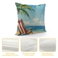 thumbnail image 4 of Fenyluxe  Summer Decor Pillow Covers Hello Sunshine Beach Vibes Throw Pillow Case Holiday Beach Decorative Cushion Case for Outdoor Activity Sofa Home Farmhouse Couch Office 20x20in, 4 of 5