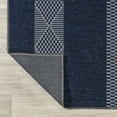 thumbnail image 6 of JONATHAN Y WASHABLE 4 x 6 Area Rug, Nautisk Trellis Stripe - Navy/Gray, WSH120A-4, 6 of 9