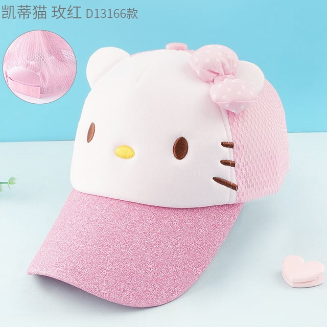 Gorra de béisbol Kawaii Sanrio Anime para niños, gorro de béisbol de malla con dibujos animados de Hello Kitty, sombrero para el sol, regalos originales para niños Fivean unisex