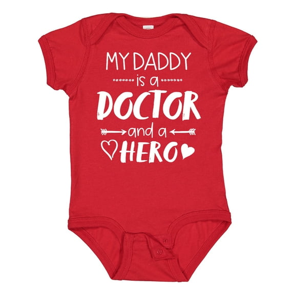 Inktastic My Daddy is a Doctor and a Hero Boys or Girls Baby Bodysuit