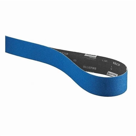 Sanding Belt 6 in W 60 in L Coated Zirconia Alumina 60 Grit Coarse BlueFire R823P Blue