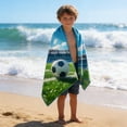 thumbnail image 4 of Beach Towel Polyester 140x70cm Multicolor Football Pattern Quick-Dry Sand-Resistant Travel Swimming Sports Bath Towel, 1 Piece, 4 of 6