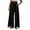 Black, variant on hotojiny Palazzo Pants for Women Tie Front Wide Leg High Waisted Flowy Boho Beach Pants Stylish Split Vacation Pants