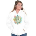 thumbnail image 3 of Spirit Animal Lion Pretty Symbolic Zip Hoodie Sweatshirt Women Brisco Brands X, 3 of 6