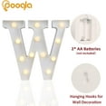 thumbnail image 2 of LED Marquee Letter Lights Sign, Light Up Alphabet Letter for Home Party Wedding Decoration W, 2 of 14