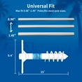 thumbnail image 4 of AMMSUN 15’’ White ABS Beach Umbrella Sand Anchor 5 Spiral Screw Heavy Duty Universal Fit, 4 of 7