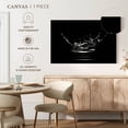 thumbnail image 5 of Elephant Stock Monochrome Water Splash Wall Art - Horizontal Canvas Wall Art - Living Room Wall Decor - Nature Canvas - Black And Gray Decor - 30" x 20", 5 of 8