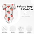 thumbnail image 4 of Fotbe Hand Drawn Strawberry Body de Mujer con Cuello Redondo y Mangas Cortas, Sin Mangas Ajustado, Suave, Cómodo y Básico-Small, 4 of 7