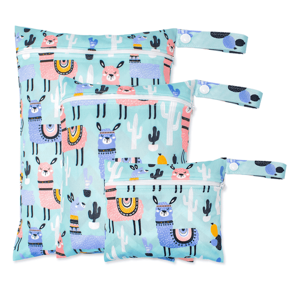 MISSMILE Wet Bag,Multi-Purpose Wet Bags for Baby,Easy-to-Clean Dry Bag for Wet Items,Portable Waterproof Wet Bag