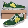 thumbnail image 4 of St Patricks Day Shoes for Women Breathable Running Sneakers Men Green Four Leaf Clover Shoes for Irish Festival Gift White Size 8.5, 4 of 5