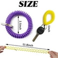 thumbnail image 3 of RONYOUNG 100PCS Multicolor Plastic Stretchable Spiral Bracelet Wrist Coil Key Chains, Wrist Band Key Ring Chain for Office, Workshop, Shopping Mall, Sauna, Outdoor Sport, 3 of 5