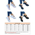thumbnail image 2 of GENILU Women's Non-slip Lightweight Round Toe Wedge Shoe Low Top Walking Shoes Nursing Breathable Platform Mary Jane Sneaker White 7.5, 2 of 5