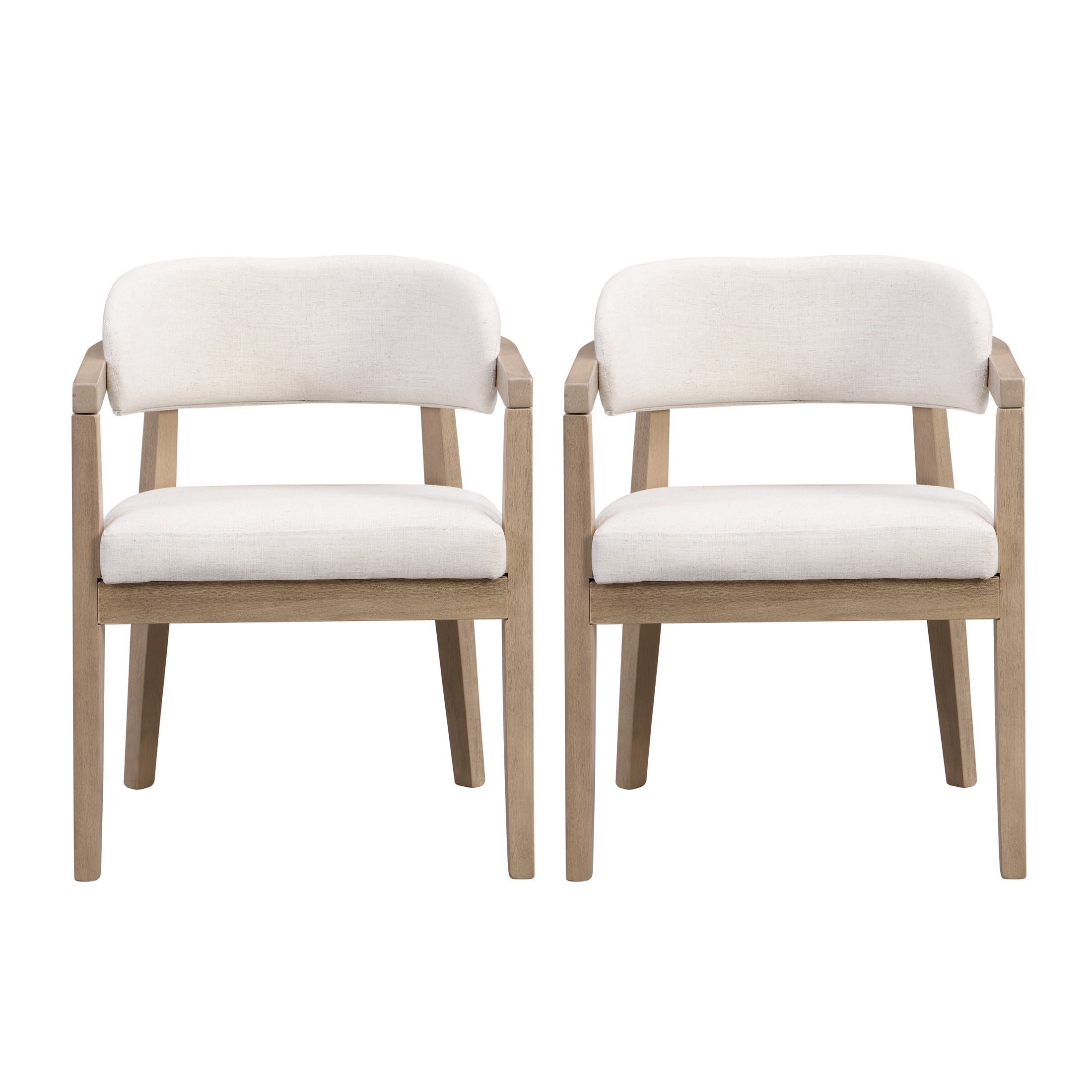 Christopher Knight Home Modern Dining Chairs, Open-Back, Solid Wood Frame, Light Ash, Set of 2