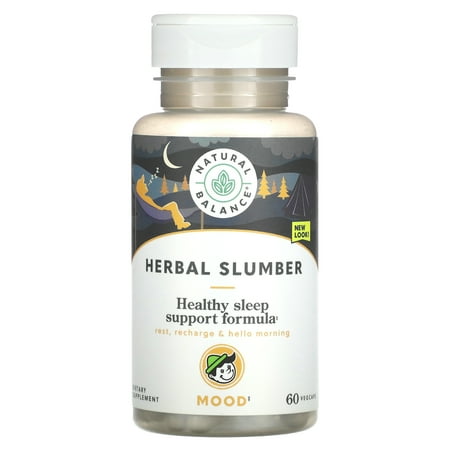 Natural Balance Herbal Slumber Melatonin and Valerian Formula (60 Capsules)