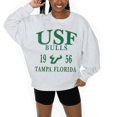 thumbnail image 2 of Women's Gameday Couture Ash South Florida Bulls Premium Fleece Pullover Sweatshirt, 2 of 5
