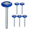 thumbnail image 1 of 6 Pcs Rouleaux de Porte de Garage en Nylon, 1.8 Po/46mm Roues de Porte de Garage Silencieuses, Haute Charge 6200zz 8 Boules Roulements de Précision Scellés, 1 of 6