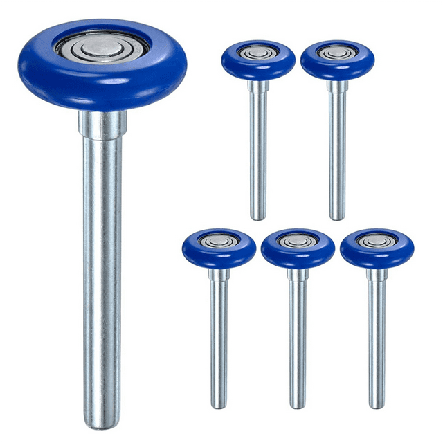6 Pcs Rouleaux de Porte de Garage en Nylon, 1.8 Po/46mm Roues de Porte de Garage Silencieuses, Haute Charge 6200zz 8 Boules Roulements de Précision Scellés