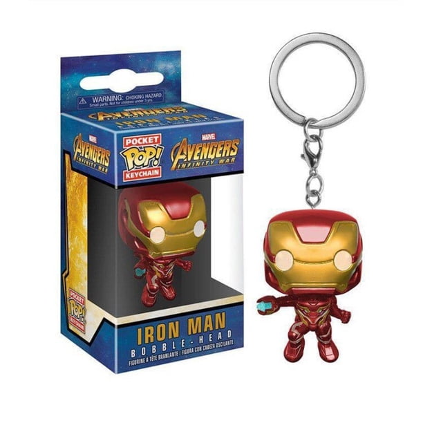Funko Pop-llaveros de Marvel de Disney, versión Q, vengadores, Spider-Man, Iron Man, Flash, modelo de Capitán América, muñecas, bolsos colgantes, regalos Fivean unisex