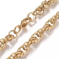 thumbnail image 2 of Stainless Steel Chain Bracelet Lobster Clasp Gold 8.2" 6x1.2mm P232, 2 of 2