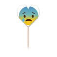 thumbnail image 1 of Awkward Yellow Cute Online Chat Face Toothpick Flags Heart Lable Cupcake Picks, 1 of 3