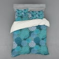 thumbnail image 2 of Ambesonne Floral Bedding Set 3 Pcs, Clove Petals Vibrant, Twin XL, Petrol Blue Teal, 2 of 3