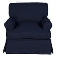 thumbnail image 7 of Sunset Trading Horizon Slipcovered T-Cushion Chair | Stain Resistant Performance Fabric | Navy Blue, 7 of 7