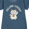 thumbnail image 3 of Instant Message - Feline Lucky - Toddler & Youth Girls Fleece Dress, 3 of 6