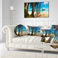 thumbnail image 3 of Designart Praslin Island Tropical Beach Panorama - Modern Seascape Throw Pillow - 12x20, 3 of 5