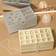 thumbnail image 4 of Caja de almacenamiento de anillos y pulseras transparente, caja de franela para guardar joyas, collares, pulseras, pendientes, caja de joyería, 4 of 6