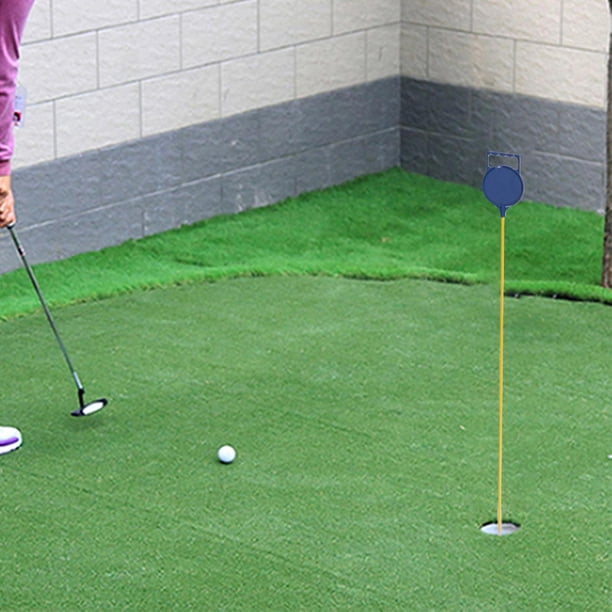 Palos de bandera de golf portátiles Golpear astas de bandera Putting Green Practice Training Poste de bandera para hombres Patio Campo de golf Azul Macarena Asta de bandera de golf