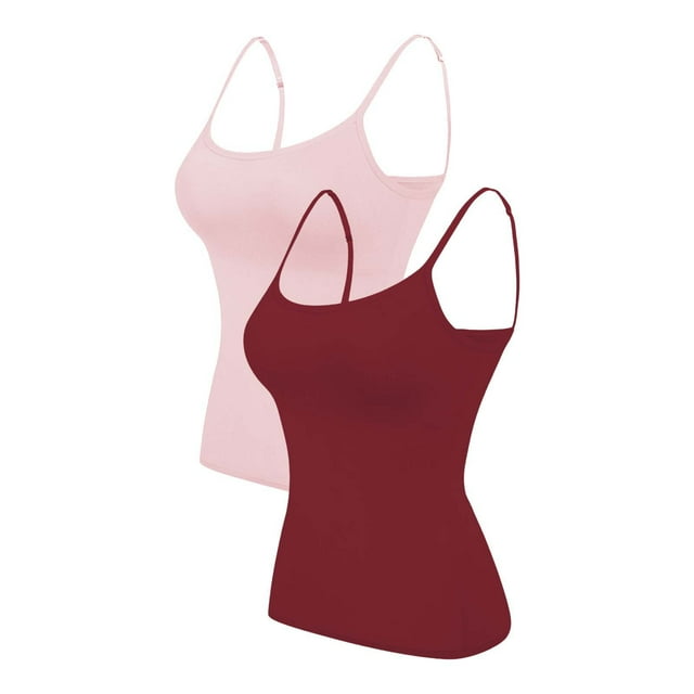 2PC Camisole Women's Chest Pad With Four Seasons Plus Size Modal Outer Wearing Base Beauty Back Top