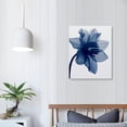 thumbnail image 4 of Blue Flickering Flower Modern Abstract Paintings Canvas Wall Art Gallery Wrapped Grace Floral Pictures on Canvas Prints Artwork for Living Room Bedroom Office Home Decorations, 4 of 5