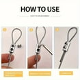 thumbnail image 4 of 10pcs Adjustable Stainless Steel Wire Rope Lock Clamps - Self-Locking Fasteners for Home Renovation - Double Hole Telescopic, 4 of 5