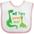 thumbnail image 3 of Inktastic My Yaya Loves Me Grandson Dinosaur Boys Baby Bib, 3 of 4